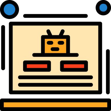 Bilgisayar. Web simgesi basit tasarım