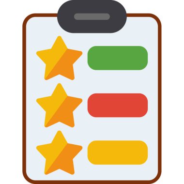 derecelendirme vektörü düz renk simgesi