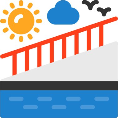 vektör plaj simgesi illüstrasyonu