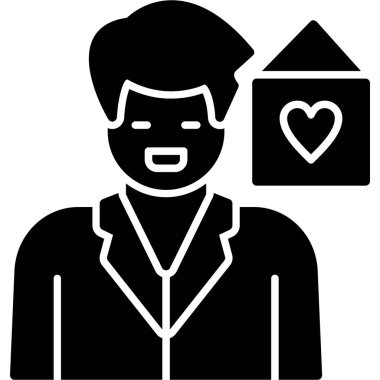 man simgesi, vektör illüstrasyonu