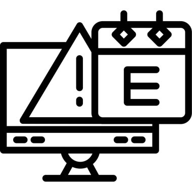 bilgisayar ekranı ana hatları vektörü. dijital iş