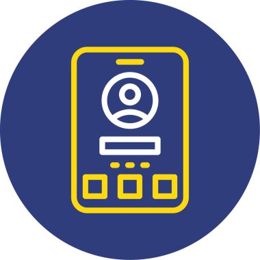 Cep telefonu simgesi, vektör illüstrasyonu