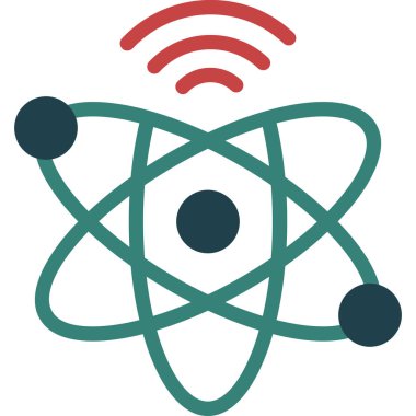 atom. Web simgesi basit illüstrasyon