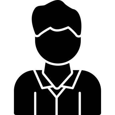 Avatar man simgesi, vektör illüstrasyon tasarımı