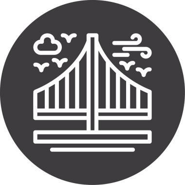 Köprü. Web simgesi basit illüstrasyon