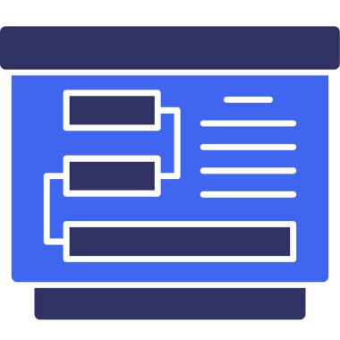 Ağ ve arayüz çizgisi vektör simgesi.