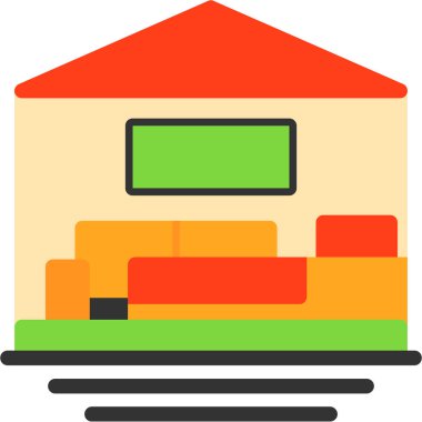 ev inşa simgesi düz stil