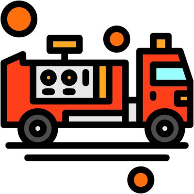 itfaiye aracı web simgesi basit illüstrasyon