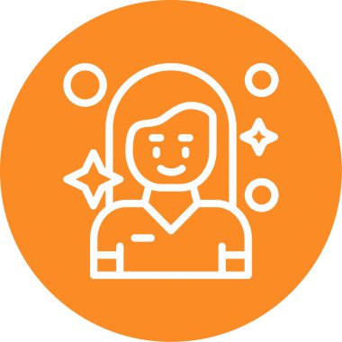 Yıldızlı bir insan simgesinin vektör illüstrasyonu