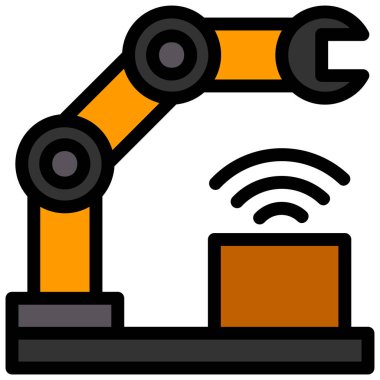 Robot kol simgesi, robotik kol illüstrasyonu
