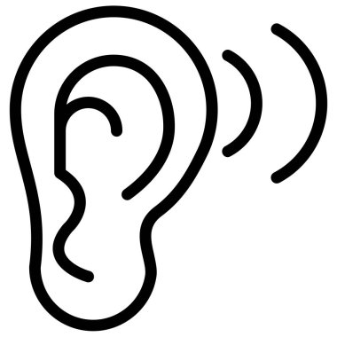 kulak simgesi vektör illüstrasyonu