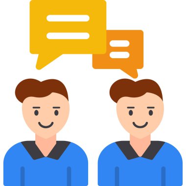 iş adamları tartışma simgesi ile ana hatları doldurulmuş