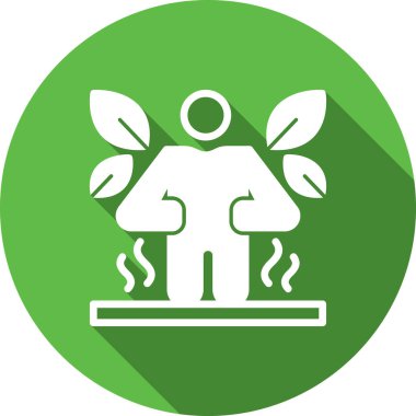 Bir bitki simgesinin vektör illüstrasyonu