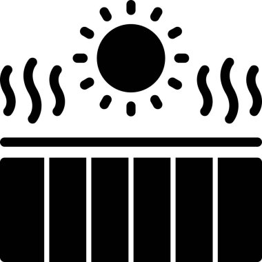 Güneş. Web simgesi basit illüstrasyon