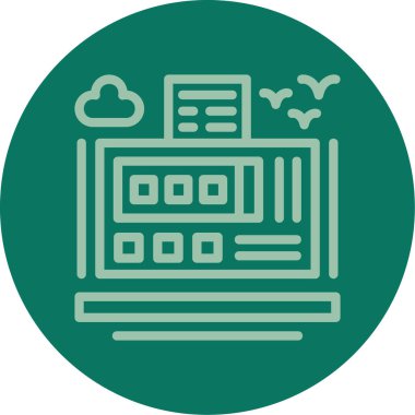 seo modern simgesinin vektör illüstrasyonu