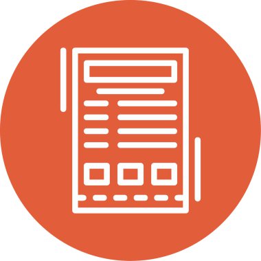 gazete simgesi vektör illüstrasyonu