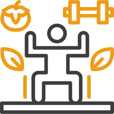 Spor salonu ikonu. vektör illüstrasyonu