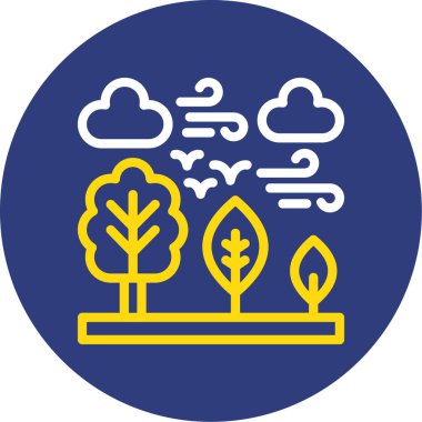 Bir ağaç simgesinin vektör illüstrasyonu