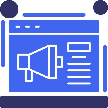 Konuşmacı. Web simgesi basit illüstrasyon