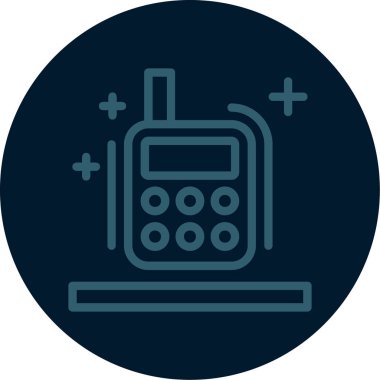 Bebek monitörü Çizgi Çoklu Renk, Vektör İllüstrasyonu