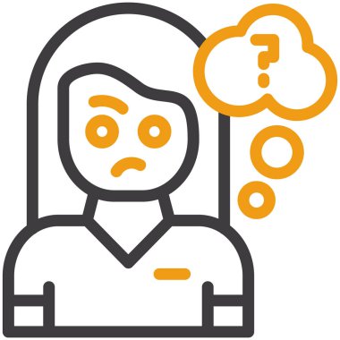 Soru işareti. Basit resimleme