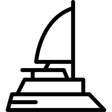 Tekne. Web simgesi basit illüstrasyon