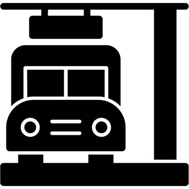 tren. Web simgesi basit illüstrasyon