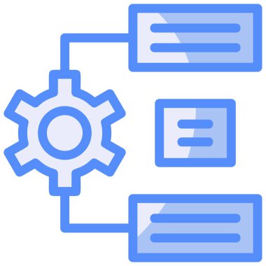 Veri merkezi. Web simgesi basit illüstrasyon