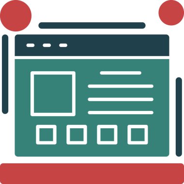 Web simgesi, vektör illüstrasyonu