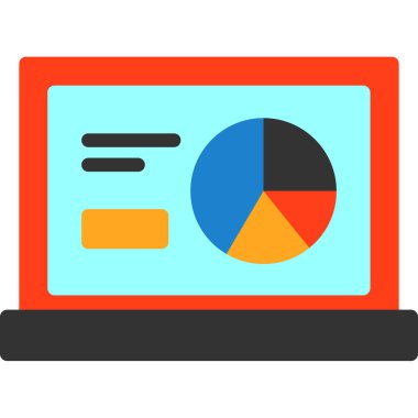 dizüstü bilgisayar simgesi, illüstrasyon, vektör