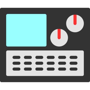 Radyo. Web simgesi basit illüstrasyon