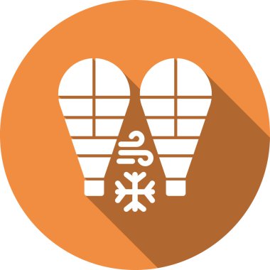 Kış. Web simgesi basit illüstrasyon