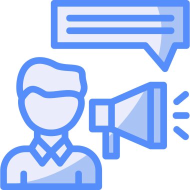 Megafon. Web simgesi basit illüstrasyon