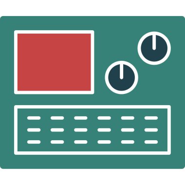 denetim paneli düz simgesi