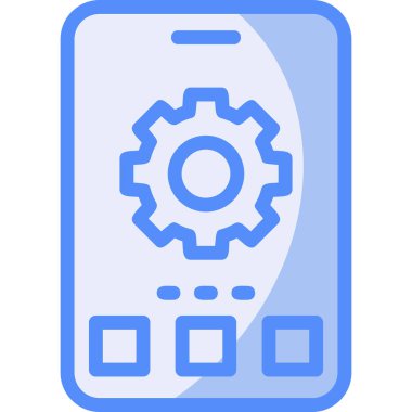 Cep telefonu. Web simgesi basit illüstrasyon