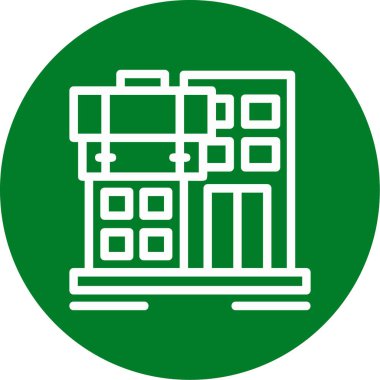 Modern yapı simgesinin vektör illüstrasyonu