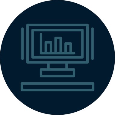 vektör lcd simgesi illüstrasyonu