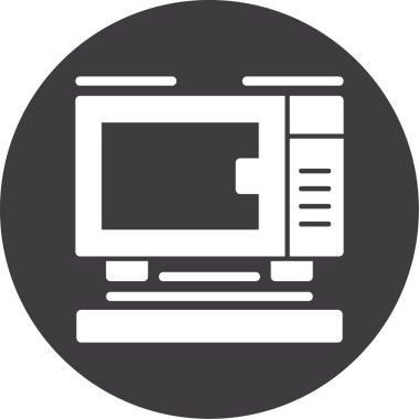 monitör simgesini, basit vektör çizim