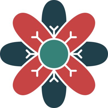 Çiçek. Web simgesi basit illüstrasyon