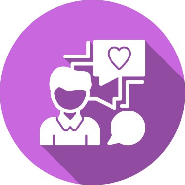 Moda Biçimli Sohbet Simgesi İzole Arkaplan