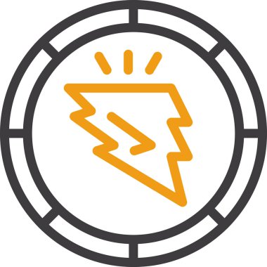 Ağ ve mobil çizelgeniz için güç vektör simgesi modern çizgi çizimi