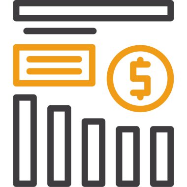 para ve finans hattı vektör simgesi.