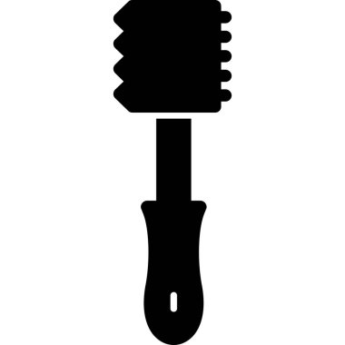 Tek bir izole kaşığın vektör çizimi