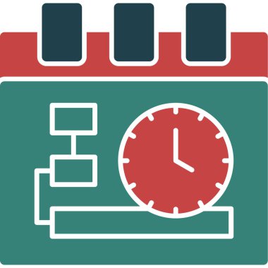 Saat simgesi, basit vektör çizimi. Zaman simgesi. Saat simgesi, saat, takvim. düz biçim.