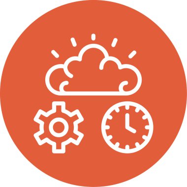 Bulut. Web simgesi basit illüstrasyon