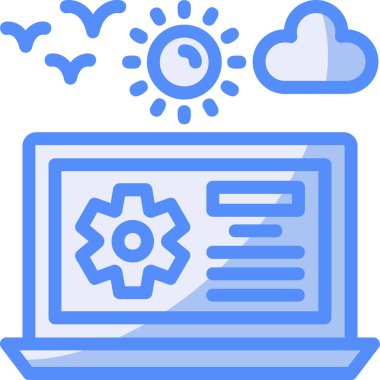 dizüstü bilgisayar simgesi ana hat biçiminde