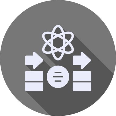 Atom simgesinin vektör illüstrasyonu