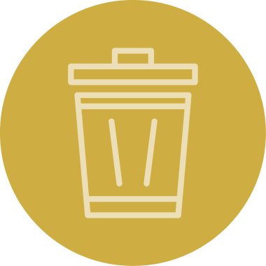 Vektör çizim çöp tenekesi simgesine