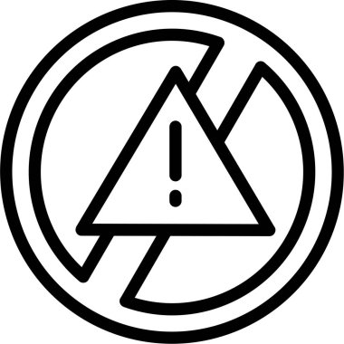 Moda biçimi izole edilmiş arkaplanda uyarı simgesi