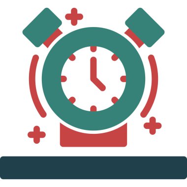 Saat zaman simgesi düz biçimli